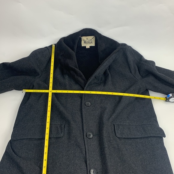 Vintage Woolrich Long Wool Winter Pea Coat Dark gray Size Men’s 42 Button up - Picture 10 of 15